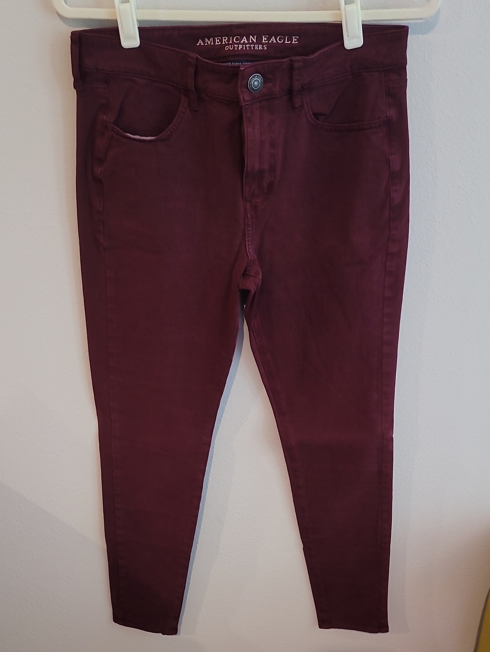 American Eagle Outfitters Burgundy Skinny Jeans